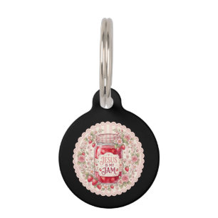 Médaillon Pour Animaux Collection d'art floral Vintage Strawberry Faith