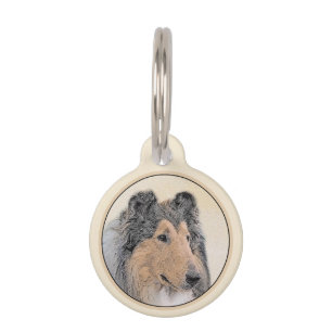 Médaillon Pour Animaux Collie (Rough) Peinture - Cute Original Chien Art