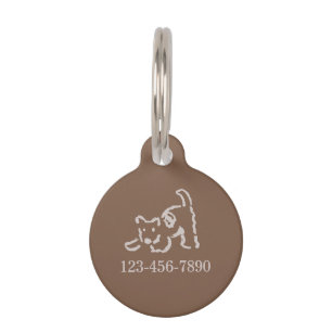 Médaillon Pour Animaux Collier personnalisé Fox Terrier avec nom