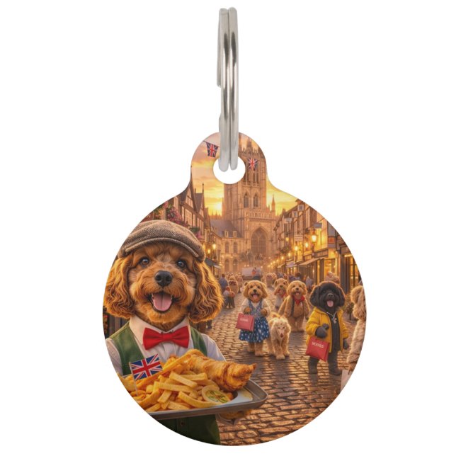 Médaillon Pour Animaux Collier pour chien Cockapoo de Canterbury | Collie (Devant)