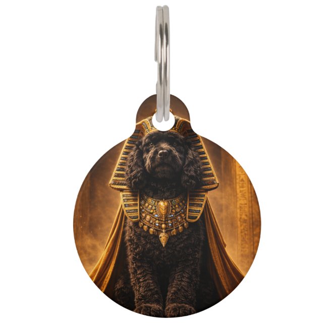 Médaillon Pour Animaux Collier pour Cockapoo noir Pharaon égyptien (Devant)