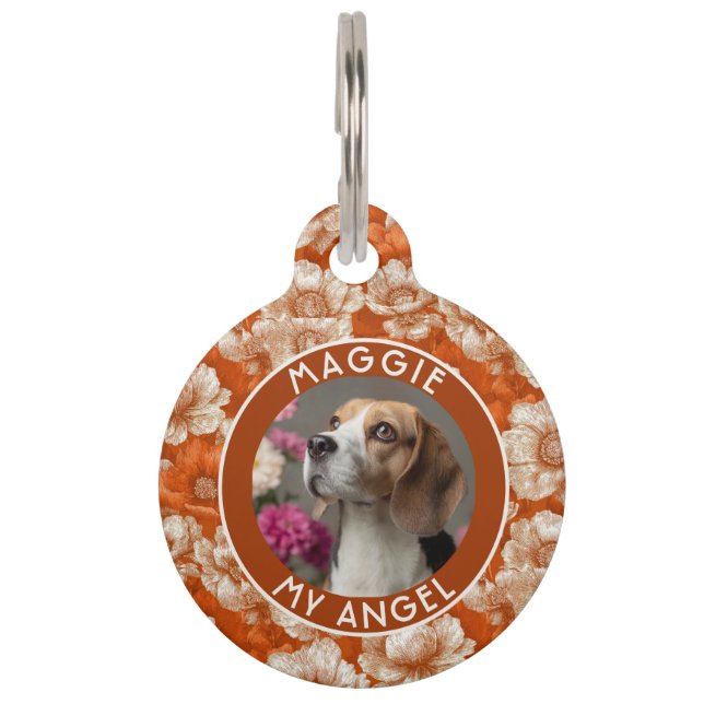 Médaillon Pour Animaux Colorful Puppy Gift Anemone Print (Devant)