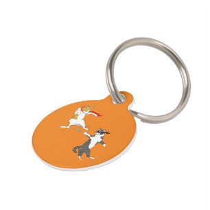 Médaillon Pour Animaux Combat de chats