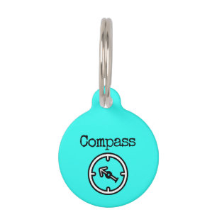 Médaillon Pour Animaux Compas