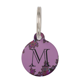 Médaillon Pour Animaux Conception celtique rose foncée de fractale
