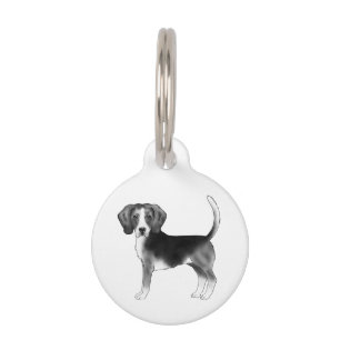 Médaillon Pour Animaux Conception de chien Beagle en noir et blanc avec t