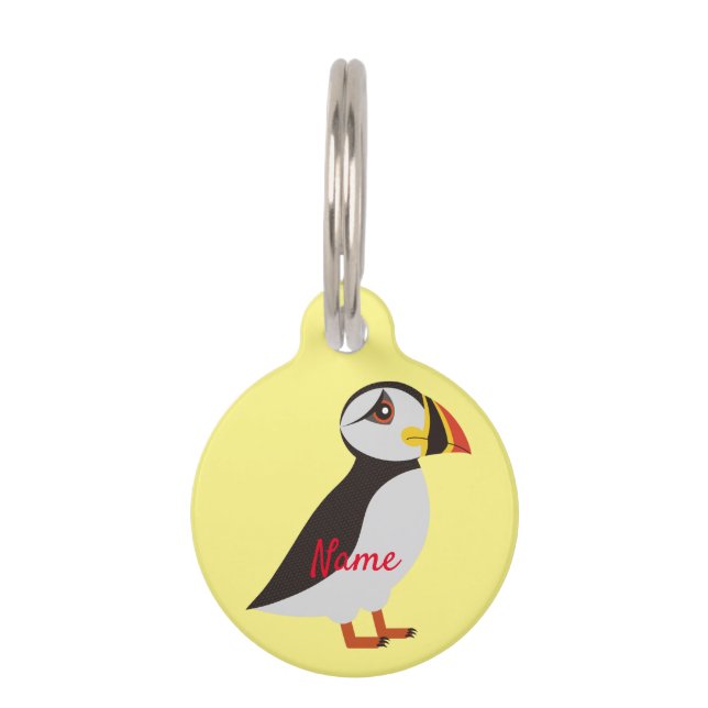 Médaillon Pour Animaux Conception de macareux de l'Atlantique Cute Thunde (Devant)