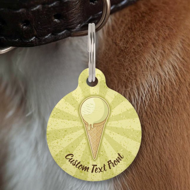 Médaillon Pour Animaux Cône de glace à une boule (Créateur téléchargé)
