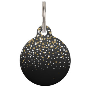 Médaillon Pour Animaux Confettis girly assez modernes de parties