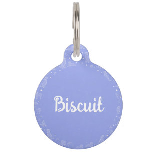 Médaillon Pour Animaux Constellation de Chien Motif Bleu Clair Monogramme