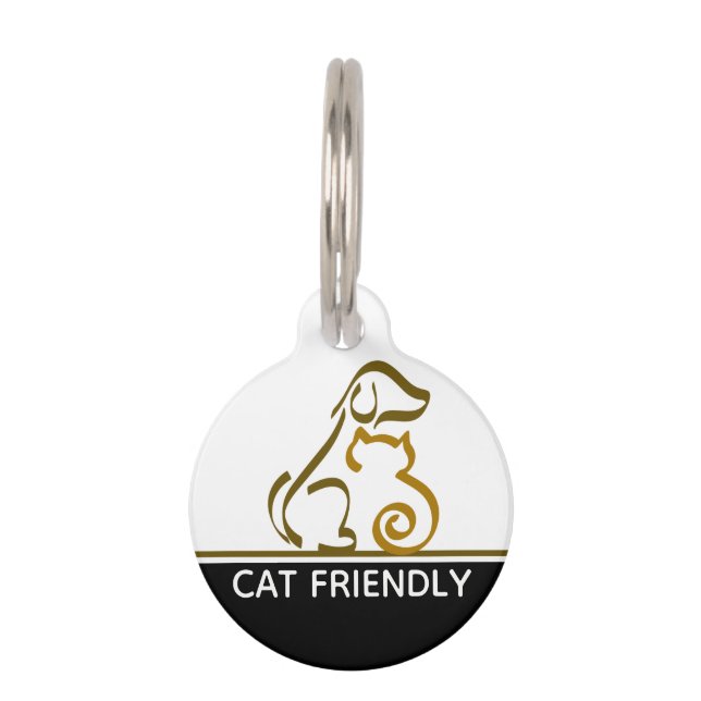 Médaillon Pour Animaux Convivial pour les chats (Devant)