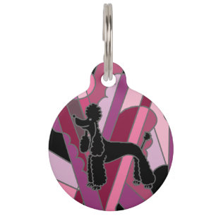 Médaillon Pour Animaux Cool Funny Black Poodle Dog Art
