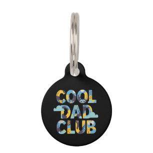 Médaillon Pour Animaux Cool Papa Club Funny Fête des pères Cadeau d'anniv