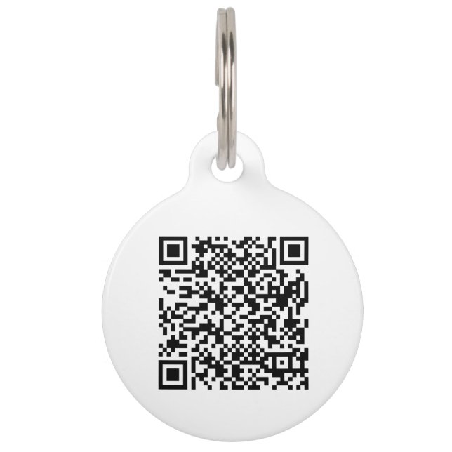 Médaillon Pour Animaux Coordonnées du code QR (Devant)