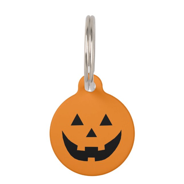 Médaillon Pour Animaux Costume de chien Halloween citrouille orange fantô (Devant)