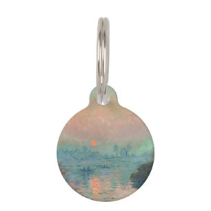 Médaillon Pour Animaux Coucher de soleil de Monet sur la Seine Impression