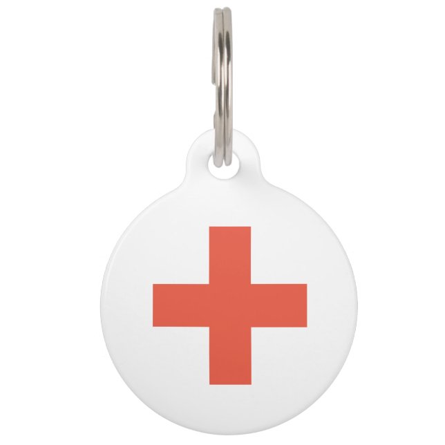 Médaillon Pour Animaux Couleur personnalisée croiser grande étiquette ani (Devant)