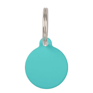 Médaillon Pour Animaux Couleur solide turquoise moyenne