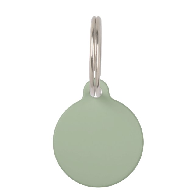 Médaillon Pour Animaux Couleur solide vert Laurel (Devant)