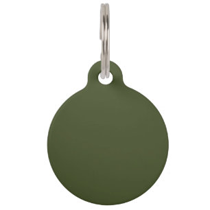 Médaillon Pour Animaux Couleur solide verte de l'Armée