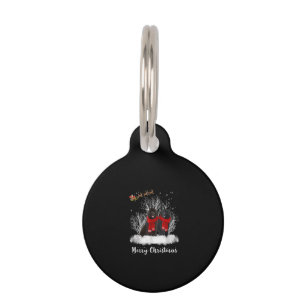 Médaillon Pour Animaux Couple Terre-Neuve Santa Joyeux Noël Cadeau Chien
