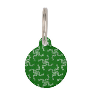 Médaillon Pour Animaux Couronne de Noël verte, décoration de Noël
