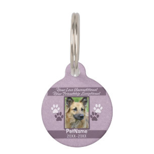 Médaillon Pour Animaux Coutume sans conditions de sympathie d'animal