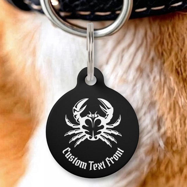 Médaillon Pour Animaux Crabe Blanc (Créateur téléchargé)
