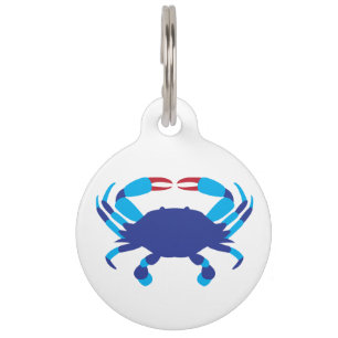 Médaillon Pour Animaux Crabe bleu