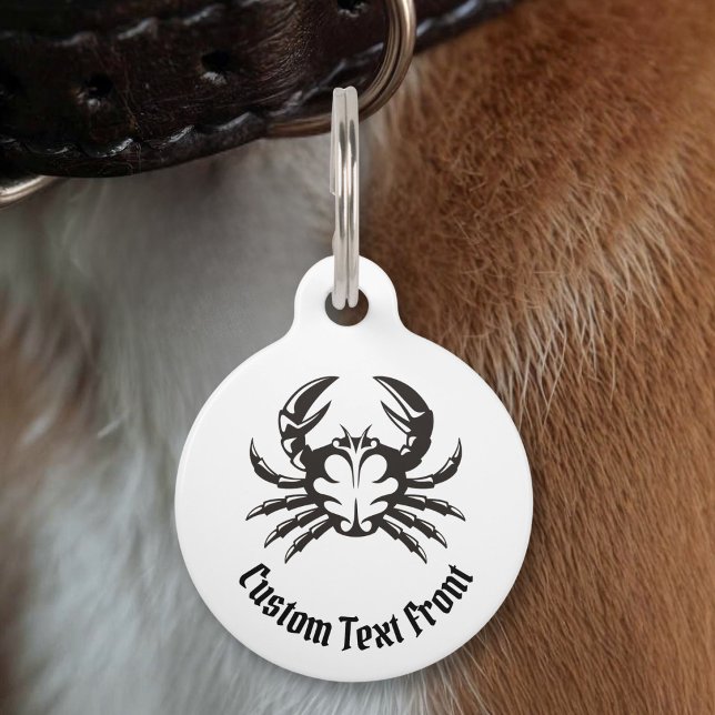 Médaillon Pour Animaux Crabe Noir (Créateur téléchargé)