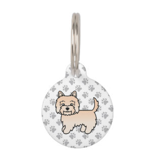 Médaillon Pour Animaux Cream Cairn Terrier Cute Cartoon Chien & Animaux d