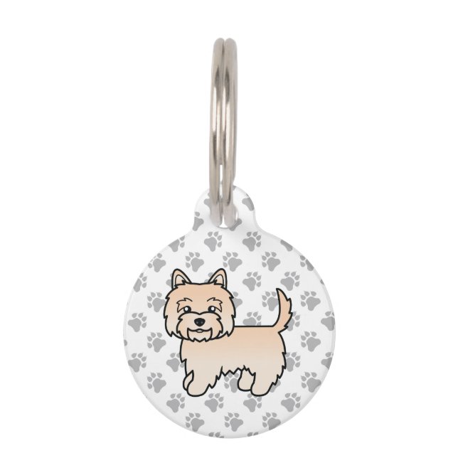 Médaillon Pour Animaux Cream Cairn Terrier Cute Cartoon Chien & Animaux d (Devant)