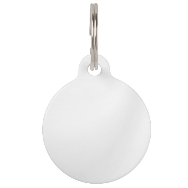 MÉDAILLON POUR ANIMAUX CRÉEZ VOTRE PROPRE ÉTIQUETTE BLANCHE POUR ANIMAUX  (Devant)