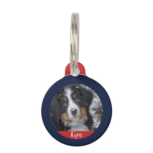 Médaillon Pour Animaux Créez votre propre information de contact de nom (Devant)