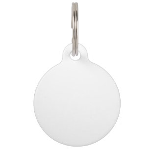 Médaillon Pour Animaux Créez votre propre personnalisation Solide Blanc