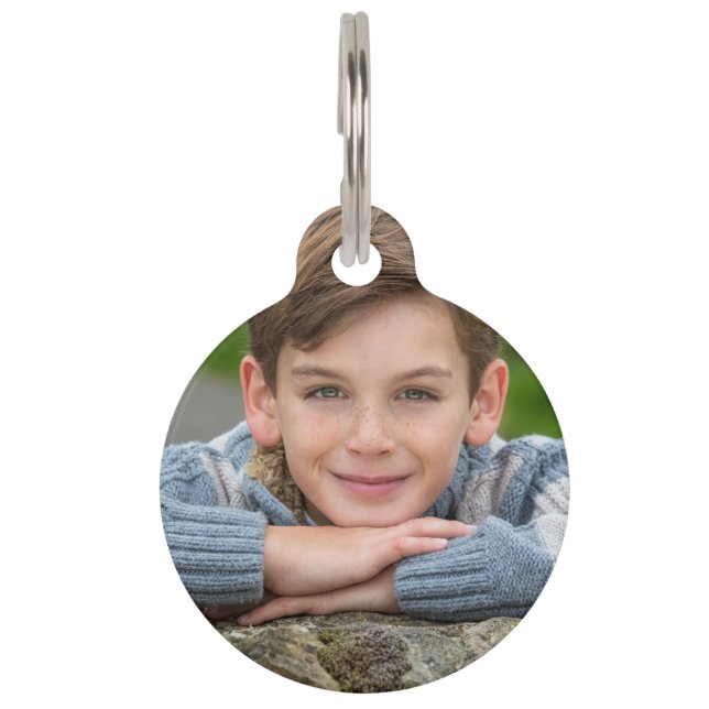 Médaillon Pour Animaux Créez Votre Propre Photo De Fils Personnalisée Dou (Devant)