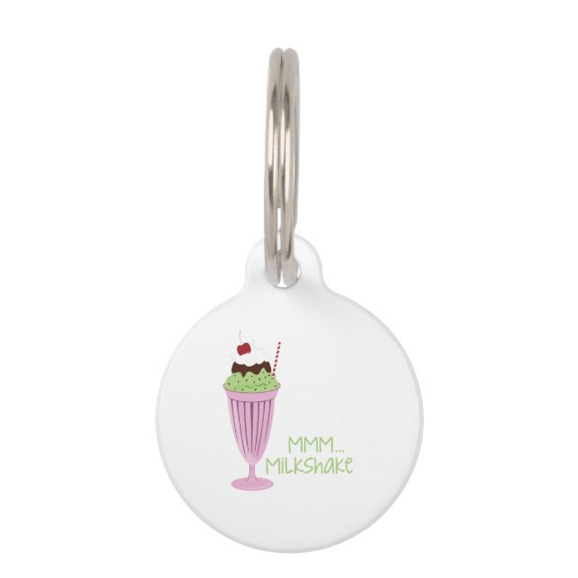 Médaillon Pour Animaux Crème de glace de Milkshake (Devant)