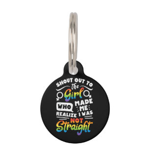 Médaillon Pour Animaux Cri à la fille Fierté lesbienne LGBT T Shirt G