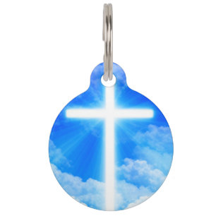 Médaillon Pour Animaux Croix de lumière Jésus-Christ chrétien personna