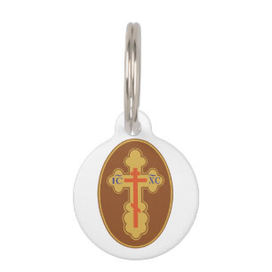 Médaillon Pour Animaux Croix orthodoxe orientale