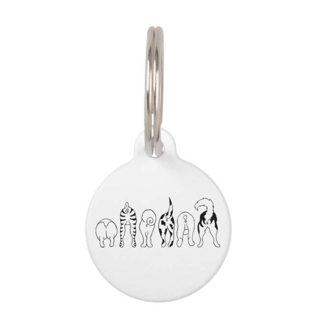 Médaillon Pour Animaux Culs de Chien (Devant)