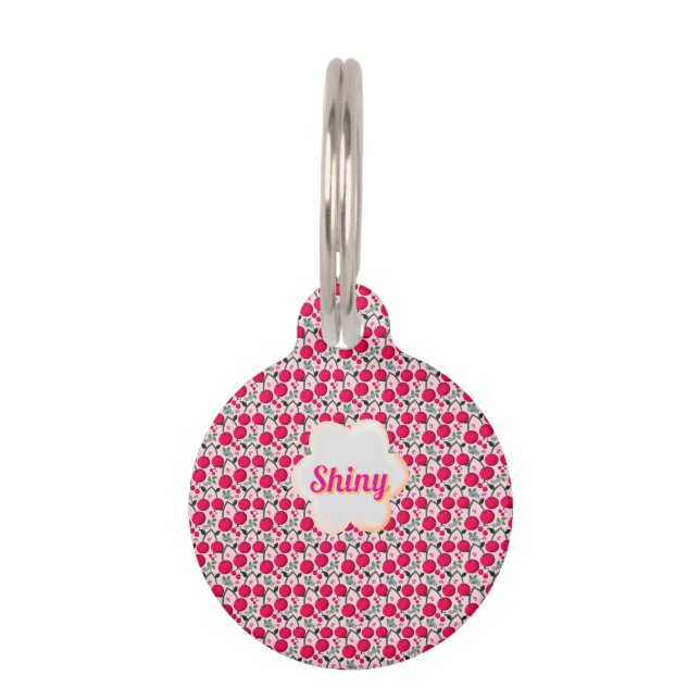Médaillon Pour Animaux Custom cute cherry pattern  (Devant)
