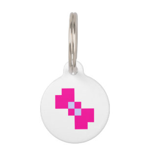 Médaillon Pour Animaux Cute 8 bits Pixel Bow