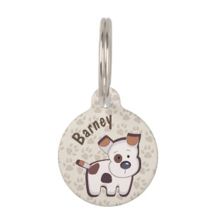 Médaillon Pour Animaux Cute Cartoon Empreintes de pattes de chiot Personn