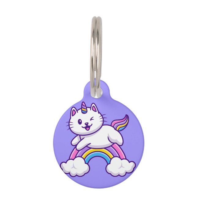 Médaillon Pour Animaux Cute chat (Devant)