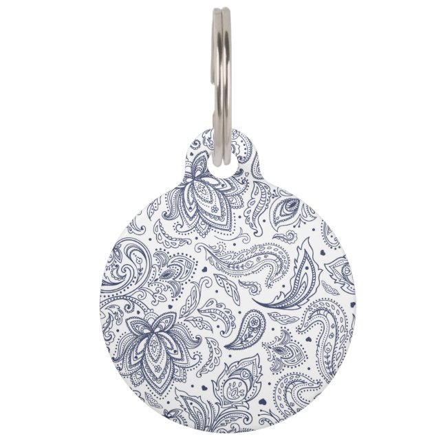 Médaillon Pour Animaux Cute classical flowers patterns (Devant)