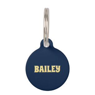 Médaillon Pour Animaux Cute marine bleu or personnalisé Nom Info chien ch