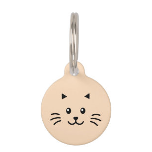 Médaillon Pour Animaux Cute Meow Chat Personnalisé Jaune