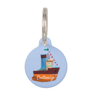 Médaillon Pour Animaux Cute Minuscule remorqueur Thunder-Cove