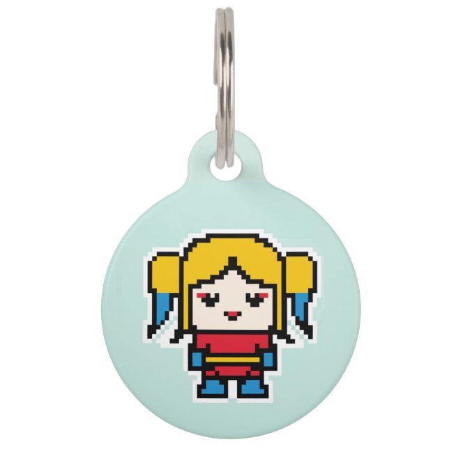 Médaillon Pour Animaux Cute pixeled bad girl (Devant)